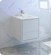 Fresca Catania Wall Hung Modern Bathroom Cabinet w/ Integrated Sink