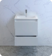 Fresca Catania Wall Hung Modern Bathroom Cabinet w/ Integrated Sink