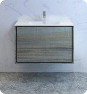 Fresca Catania Wall Hung Modern Bathroom Cabinet w/ Integrated Sink