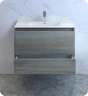 Fresca Catania Wall Hung Modern Bathroom Cabinet w/ Integrated Sink
