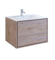 Fresca Catania Wall Hung Modern Bathroom Cabinet w/ Integrated Sink