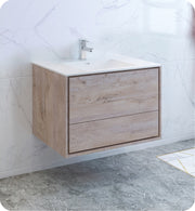 Fresca Catania Wall Hung Modern Bathroom Cabinet w/ Integrated Sink