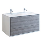 Fresca Catania Wall Hung Modern Bathroom Cabinet w/ Integrated Double Sink