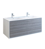 Fresca Catania Wall Hung Modern Bathroom Cabinet w/ Integrated Double Sink
