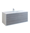 Fresca Catania Wall Hung Modern Bathroom Cabinet w/ Integrated Single Sink