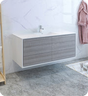 Fresca Catania Wall Hung Modern Bathroom Cabinet w/ Integrated Single Sink