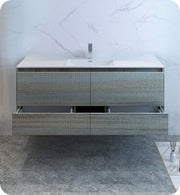 Fresca Catania Wall Hung Modern Bathroom Cabinet w/ Integrated Single Sink