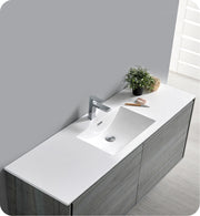Fresca Catania Wall Hung Modern Bathroom Cabinet w/ Integrated Single Sink