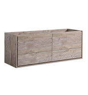 Fresca Catania 60`` Wall Hung Double Sink Modern Bathroom Cabinet