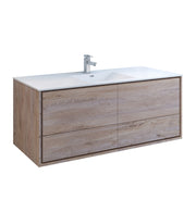 Fresca Catania Wall Hung Modern Bathroom Cabinet w/ Integrated Single Sink