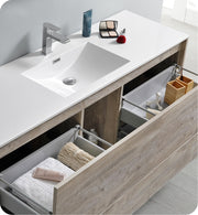Fresca Catania Wall Hung Modern Bathroom Cabinet w/ Integrated Single Sink