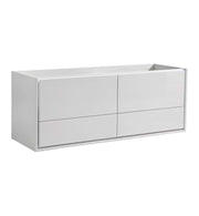 Fresca Catania 60`` Wall Hung Double Sink Modern Bathroom Cabinet