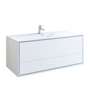 Fresca Catania Wall Hung Modern Bathroom Cabinet w/ Integrated Single Sink