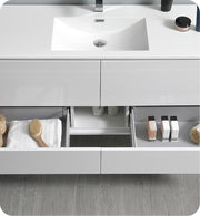 Fresca Catania Wall Hung Modern Bathroom Cabinet w/ Integrated Single Sink