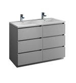 Fresca Lazzaro Free Standing Modern Bathroom Cabinet w/ Integrated Double Sink