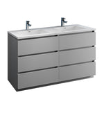 Fresca Lazzaro Free Standing Modern Bathroom Cabinet w/ Integrated Double Sink