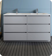 Fresca Lazzaro Free Standing Modern Bathroom Cabinet w/ Integrated Double Sink