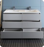 Fresca Lazzaro Free Standing Modern Bathroom Cabinet w/ Integrated Double Sink