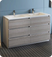Fresca Lazzaro Free Standing Modern Bathroom Cabinet w/ Integrated Double Sink