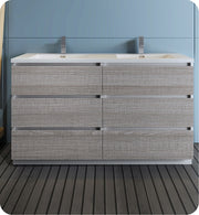 Fresca Lazzaro Free Standing Modern Bathroom Cabinet w/ Integrated Double Sink