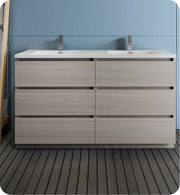 Fresca Lazzaro Free Standing Modern Bathroom Cabinet w/ Integrated Double Sink