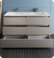 Fresca Lazzaro Free Standing Modern Bathroom Cabinet w/ Integrated Double Sink