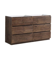 Fresca Lazzaro 60`` Free Standing Double Sink Modern Bathroom Cabinet