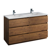 Fresca Lazzaro Free Standing Modern Bathroom Cabinet w/ Integrated Double Sink