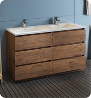 Fresca Lazzaro Free Standing Modern Bathroom Cabinet w/ Integrated Double Sink