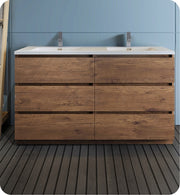 Fresca Lazzaro Free Standing Modern Bathroom Cabinet w/ Integrated Double Sink
