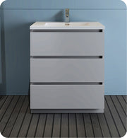 Fresca Lazzaro Free Standing Modern Bathroom Cabinet w/ Integrated Sink