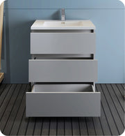 Fresca Lazzaro Free Standing Modern Bathroom Cabinet w/ Integrated Sink