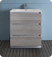 Fresca Lazzaro Free Standing Modern Bathroom Cabinet w/ Integrated Sink