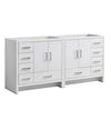 Fresca Imperia 72`` Glossy White Free Standing Double Sink Modern Bathroom Cabinet