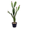 Vickerman FE191434 34" Artificial Green Cactus In Black Plastic Planters Pot