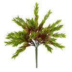 Vickerman FF181101 10.5" Artificial Green Mini Leaf Bush UV Coated, Set of 4