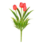 Vickerman FF192103 17" Artificial Red Tulip Bush, UV Coated, Pack of 2