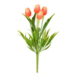 Vickerman FF192118 17" Artificial Orange Tulip Bush, UV Coated, Pack of 2