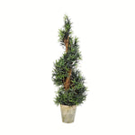 Vickerman FG190234 34" Artificial Potted Green Rosemary Spiral