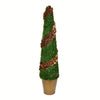 Vickerman FG191430 30" Artificial Cone Shape Cedar Tree in Rustic Tin Pot