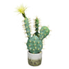 Vickerman FH192501 18" Artificial Green Cactus in Cement Pot