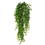 Vickerman FI181101 31" Artificial Green Mini Leaf Hanging Bush, Pack of 2