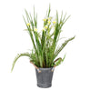 Vickerman FJ190216 16.5" Artificial Daffodil in Galvanized Pot