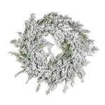 Vickerman FJ192024 24" Artificial Snowy Cedar Wreath