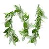 Vickerman FK190103 6' Artificial White Mini Flowers Greenery Garland