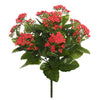 Vickerman FL170201 15" Artificial Red Kalanchoe Bush