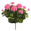 Vickerman FL170403 17.5" Artificial Pink Polyester Geranium Bush