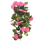Vickerman FL170803 29" Artificial Pink Polyester Geranium Hanging Bush