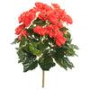 Vickerman FL170901 15.25" Artificial Orange Polyester Begonia Bush