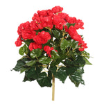 Vickerman FL170902 15.25" Artificial Red Polyester Begonia Bush